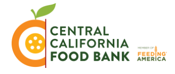 Screenshot Central California Food Bank
